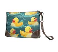 Leather Wristlet Wallet Clutch Purses For Women Small Wallet Purses Clutch Handbags Rubber Ducks Zipper Purse For Ladies Women Gifts
