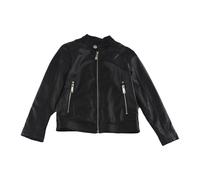Leather Zip Jacket - male - Richmond - Light Jackets - Black - 8 Y - Kids 8 Y