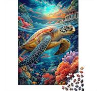 Leatherback Turtle 1000 Piece Jigsaw Puzzle for Family - Fun Challenge for Adults & Kids, 38x26cm/1000pcs
