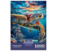 Leatherback Turtle Jigsaw Puzzle 1000 Piece, Impossible Puzzle, Family Activity Puzzles, Challenging Toy for Adults And Kids 38x26cm/1000pcs