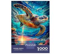 Leatherback Turtle Jigsaw Puzzles, 1000 Pieces Impossible Puzzle Challenge Toy for Adults& Kids Age 12 Years Up 70x50cm/1000pcs