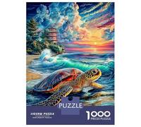 Leatherback Turtle Jigsaw Puzzles for Adults Kids, 1000 Pieces Puzzle Whimsical Challenge Toy 52x38cm/1000pcs