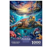 Leatherback Turtle Jigsaw Puzzles for Adults Kids, 1000 Pieces Puzzle Whimsical Challenge Toy 52x38cm/1000pcs