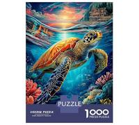 Leatherback Turtle Jigsaw Puzzles for Adults Kids.1000 Pieces Puzzle,Whimsical Challenge Toy for Adults& Kids Age 14 Years Up 38x26cm/1000pcs