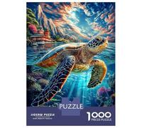 Leatherback Turtle Jigsaw Puzzles for Adults Kids.1000 Pieces Puzzle,Whimsical Challenge Toy for Adults& Kids Age 14 Years Up 52x38cm/1000pcs