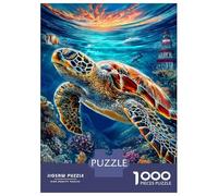 Leatherback Turtle Jigsaw Puzzles for Adults Kids.1000 Pieces Puzzle,Whimsical Challenge Toy for Adults& Kids Age 14 Years Up 38x26cm/1000pcs