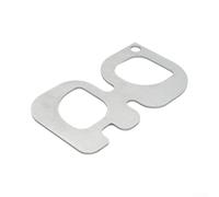 Leathercraft Cutting Tool Stainless Steel Rounded Edge(C) | 1/4 inch punch gap, belt tail drawing, watch strap sizing, metal construction, silver finish