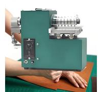 Leathercraft Strap Splitters, Electric Leather Cutting Machine, Single Double Head Design, 40W/60W Leather Skiver Machine Strap Slitter Cutting Tool for Leather Goods Stores and Shops doublehead