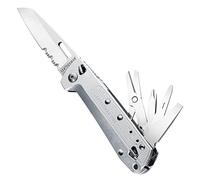 Leatherman Free K4x Multi-Tool, Silver | 9-in-1 Tools with Combo Blade and Scissors, Magnetic Opening, Removable Clip