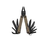 Leatherman Rebar Multi-Tool - 17 All-Tools for DIY & Camping, Black Stainless Steel, Brown