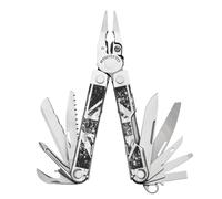 Leatherman Rebar Multi-Tool - 17 All-Tools for DIY & Camping, Stainless Steel, Country Collection - UK Flag