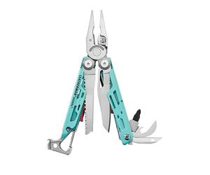Leatherman Signal Multi-Tool - 19 Tools for Camping & Survival, Light Blue