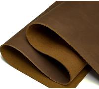 leatherooze Genuine Leather Sheets for Crafts, Tooling Sheet 12" x 24" - Full Grain Brown Buffalo Fabric, Leather Crafting Kit, Tan Brown Set of 1