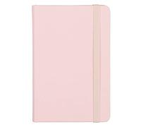 Leatherpress Classic Leather Notebook Journal, Hardcover, Quartz Pink, Pocket (3.8" x 5.7"), 240 Ruled Pages, Inspire Collection