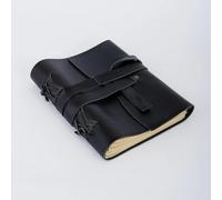 Leathershire Crazy Horse Full grain Leather Journal Handmade, A5, Scrapbook,Sketchbook (Black)