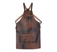 Leathershire Leather Tool Working 12 Pocket Tool Apron | Unisex Leather Cross Body Back Straps Adjustable | Woodworking | Gardening Apron (Cognac Brown)