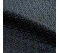 Leathertte Car Seat Upholstery Fabric, 130cm Width Multiple Stitching Colours, Supplied by The Metre as Continuous Piece (Blue Stitch/Triad)