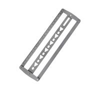 Leatherworking Alignment Tool with Round, Triangle, B | Steel Positioning Guide with Round Shapes for Consistent 18 48mm Hole Placement on Belts and Leather Straps