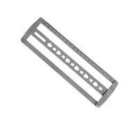 Leatherworking Alignment Tool with Round, Water Droplet, A | Steel Positioning Guide with Round Shapes for Consistent 18 48mm Hole Placement on Belts and Leather Straps
