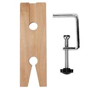 Leatikall Bench Pin Clamp Set, Wooden Workbench Professional Jewelers Making Processing Tools Fixing Tools Ring Saw Groove Cutting
