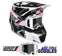 Leatt 2024 Helmet Moto 7.5 V24 Black White MX Motocross Enduro Quad ATV