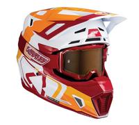 Leatt 2025 Motocross Helmet V25 7.5 Ruby With 4.5 Goggles MX Off Road Enduro ATV