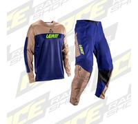 LEATT 2026 3.5 PANT AND SHIRT KIT COMBO BROWN/BLUE - MOTOCROSS ENDURO MX GEAR