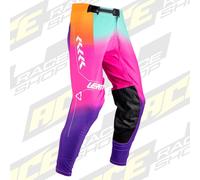 LEATT 2026 MOTO 5.5 PANT/TROUSERS MOTOCROSS & ENDURO - PINATA ORANGE TEAL PINK