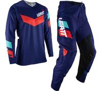 Leatt 3.5 Ride 2023 Motocross Jersey and Pants Set, blue/red, size XS