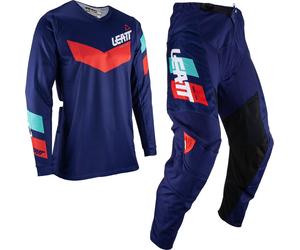 Leatt 3.5 Ride 2023 Motocross Jersey and Pants Set, blue/red, size XS