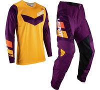 Leatt 3.5 Ride 2023 Motocross Jersey and Pants Set, orange/purple, size XS