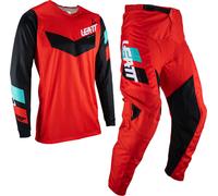 Leatt 3.5 Ride 2023 Motocross Jersey and Pants Set, red/black, size S