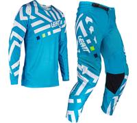 Leatt 3.5 Ride Pattern 2024 Motocross Jersey and Pants Set, blue/white, size S
