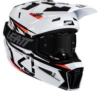 Leatt 3.5 Sharp Motocross Helmet with Goggles, white/red/black, size XL (61/62)