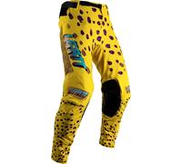 Leatt 5.5 I.K.S. Cheetah, textile pants S Yellow/Violet/Turquoise