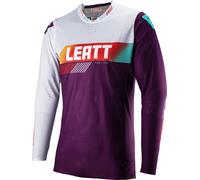 Leatt 5.5 Ultraweld Contrast Motocross Jersey, white-purple, size S for Men