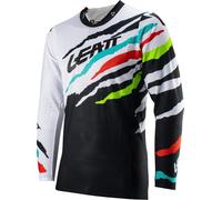 Leatt 5.5 UltraWeld Tiger Motocross Jersey, black-white-red-blue, size M for Men