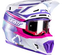 Leatt 7.5 V26, motocross helmet L White/Pink/Purple/Turquoise