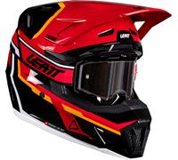 Leatt 7.5 V26 Motocross Helmet with Goggles, black-red, size M for Men