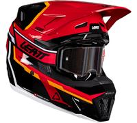 Leatt 7.5 V26 Motocross Helmet with Goggles, black-red, size S for Men
