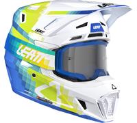 Leatt 7.5 V26 Pixel, motocross helmet L White/Blue/Neon-Yellow