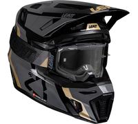 Leatt 8.5 2025 Motocross Helmet with Goggles, black-grey-gold, size L for Men