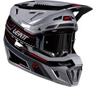 Leatt 8.5 V26 Motocross Helmet with Goggles, black-grey-red, size M for Men