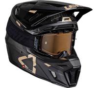 Leatt 9.5 Carbon-White, motocross helmet XXL Black/Gold