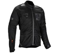 Leatt ADV 5.5 Rally Textile Motorcycle Adventure Jacket - Stealth Black / Grey
