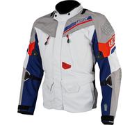 Leatt ADV DriTour 7.5 waterproof Motorcycle Textile Jacket, grey-red-blue, size 3XL for Men