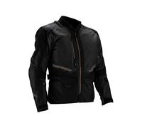 Leatt ADV FlowTour 5.5 Motorbike Motorcycle Textile Jacket Stealth Black / Grey