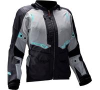 Leatt Adventure FlowTour 5.5, textile jacket waterproof women S Black/Light Grey/Turquoise