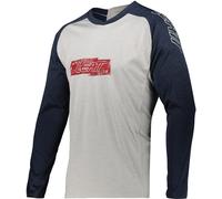 Leatt DBX 2.0 MTB LS Logo Bicycle Jersey, white/blue, size S