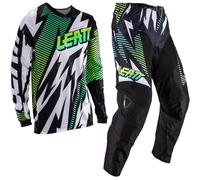 Leatt Moto Ride Kit 3.5 V26 Motocross Jersey and Pants Set, black-white-green, size L for Men